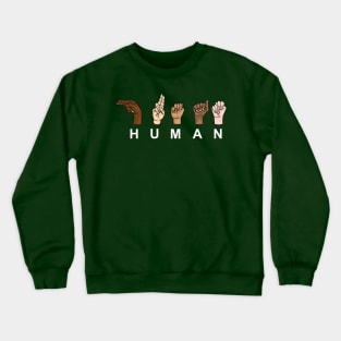 Colorful Race_Human Crewneck Sweatshirt